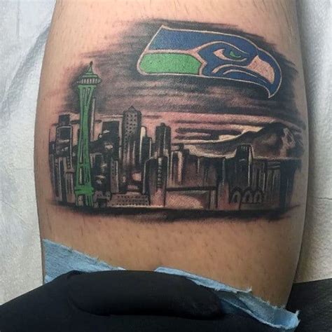 30 Seattle Skyline Tattoo Designs For Men - City Ink Ideas