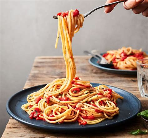 Red Pepper Anchovy Spaghetti Bbc Good Food Middle East Bbc Good