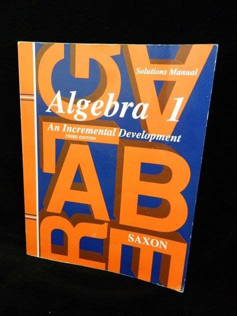 Saxon Algebra 1 3rd Edition Solutions Manual Pdf