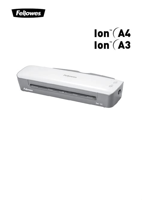 Fellowes Ion A4 95 User Manual English 81 Pages