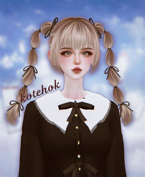 Hair Set⭐096 Kotehoksims On Patreon Hair Setting Hair Sims Hair