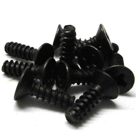 L4250 M3 3mm X 8mm Self Tapping Countersunk Screw X 10 Black Cross Hea