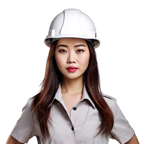 Premium Ai Image Chinese Female Labor Worker On Isolated White Background