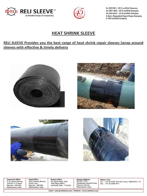 Heat Shrink Sleeve Final | PDF | Physical Sciences | Secondary Sector ...