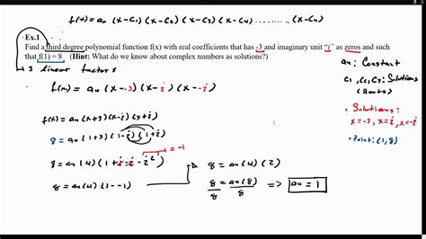 Linear Factorization Theorem Extra Example Pre Calculus Youtube