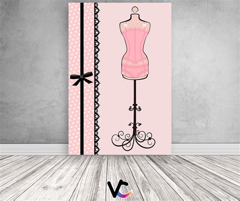 Painel De Festa Vertical 1 50 x 2 20 Chá de Lingerie Renda Rosa 012 Via Cores Paineis de Festa