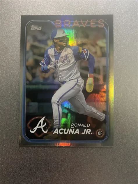 2024 TOPPS SERIES 1 RONALD ACUNA JR RAINBOW FOIL Atlanta Braves EUR 14