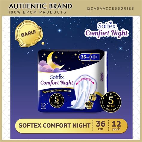 Jual Softex Comfort Night Cm Isi S Pads Shopee Indonesia