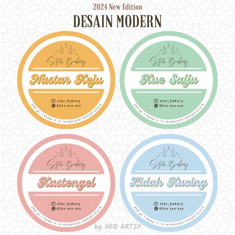 Jual Stiker Kue Lebaran Stiker Logo Online Shop Stiker Kemasan Kue