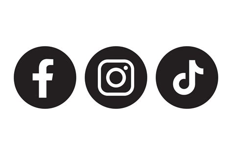 ícone do facebook instagram e tiktok Logotipo instagram Icones