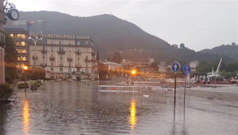 Lago Di Como Esondato Durante Il Nubifragio Alberi Caduti E Centro