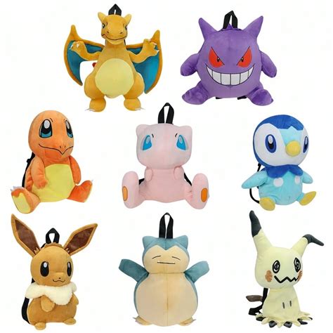 8 Arten Pokemon Plüsch Puppen kawaii Cosplay Rucksack Taschenmonster