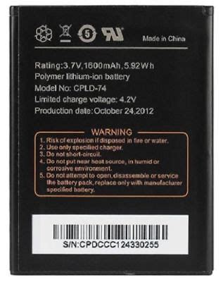 New OEM CPLD 74 Coolpad Quattro 4G 5860 5860E Original 1600 MAh Battery