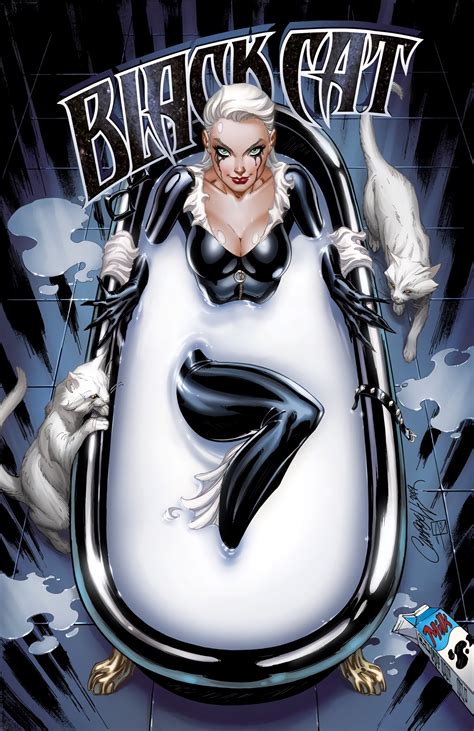 Milk Bath Black Cat 2019 1 Variant Cover Spider Man • J Scott Campbell A Sabine Rich