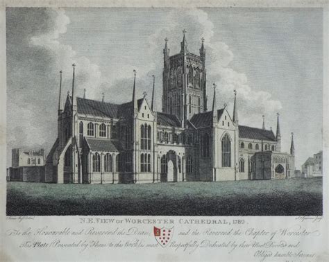 Antique Prints of Worcester Cathedral