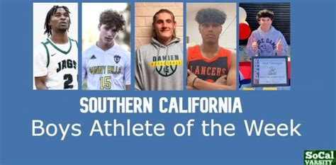 Vote Southern California Boys Athlete Of The Week December 23