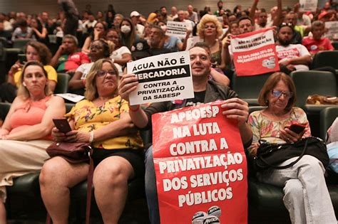 Alesp Vota Privatiza O Da Sabesp Nesta Quarta Discuss O Do Geral