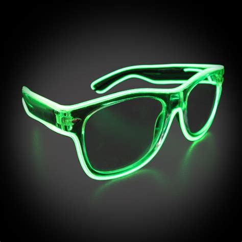 Extreme Glow El Wire Lighted Sunglasses With Clear Frames