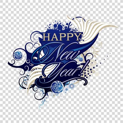 New Years Day New Years Eve Clip Art Happy New Year Wordart Vector Png