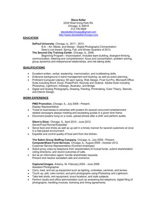 Stevekellerresume Pdf