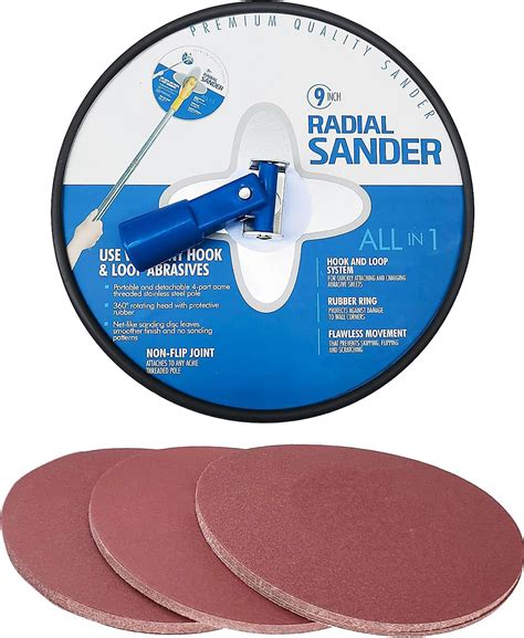 Tonmp Inch Radial Sander Pcs Sanding Discs Hook And Loop