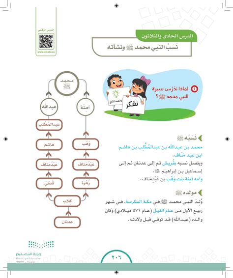 نسب النبي محمد صلى الله عليه وسلم عين2022 نسب النبي محمد ﷺ ونشأته