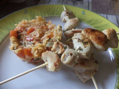 Recettes De Brochettes De Poulet Et Thym