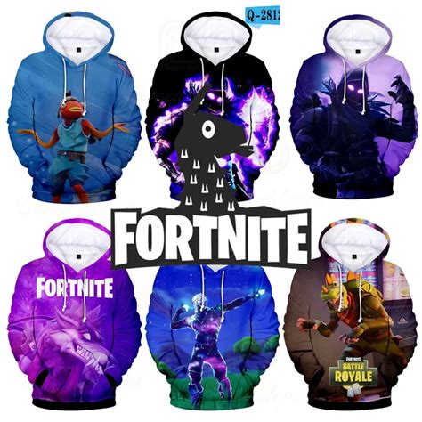 Sudadera Con Capucha Con Estampado D De Fortnite Para Hombre Y Mujer