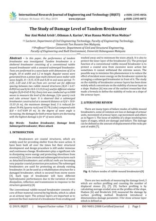 IRJET- The Study of Damage Level of Tandem Breakwater | PDF