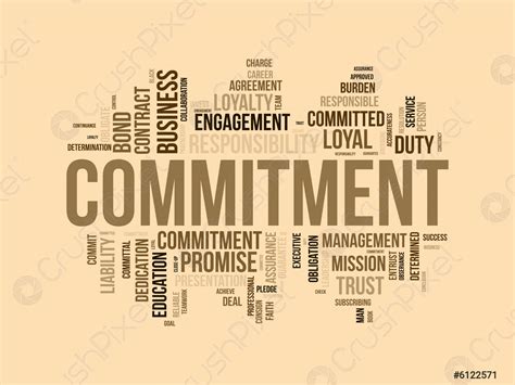 Word Cloud Background Concept For Commitment Responsibility Engagement