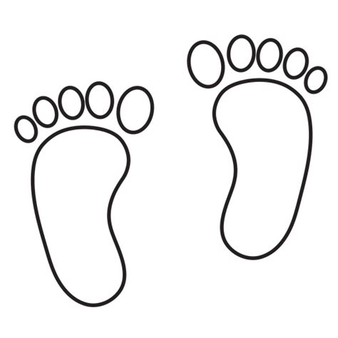 Two Feet Footprint Outline PNG & SVG Design For T-Shirts