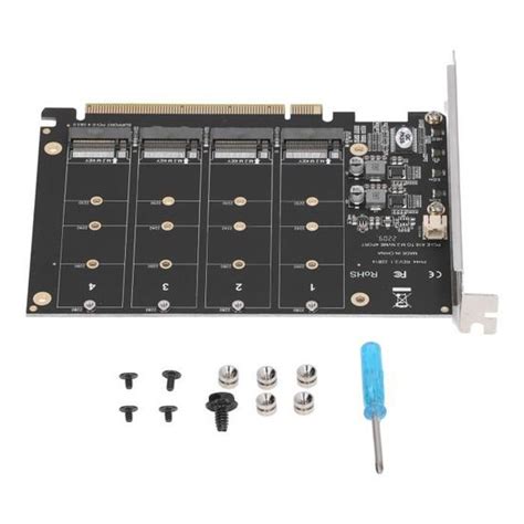 HURRISE Carte D Extension PCIE X16 Adaptateur M 2 NVME SSD Vers PCIE