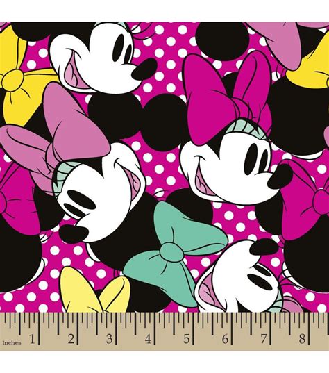 Disney Minnie Head Toss With Dots Fleece Fabric Jo Ann Minnie Mouse