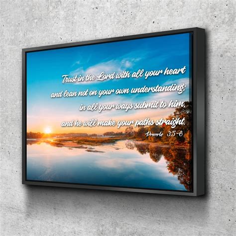 Proverbs 35 6 Niv Trust In The Lord Bible Verse Canvas Wall Art Chri