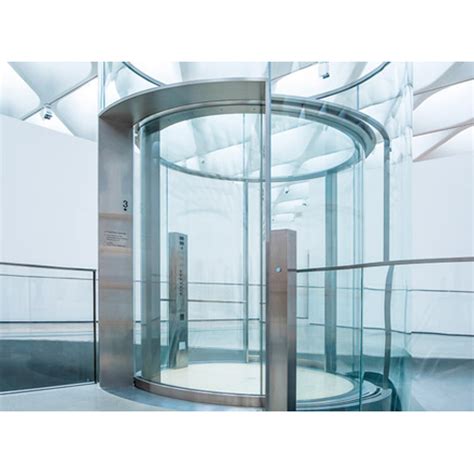 Stainless Steel Hydraulic Glass Elevator Maximum Person 4 6 Persons