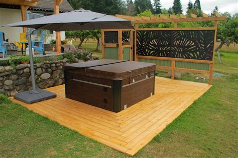 How To Install A Hot Tub In Your Backyard Hot Tub Backyard Hot Tub Deck Hot Tub Outdoor