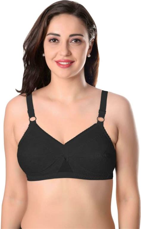 Buy Featherline Women Black Solid Pure Cotton Non Padded Bra 44b Online At Best Prices In