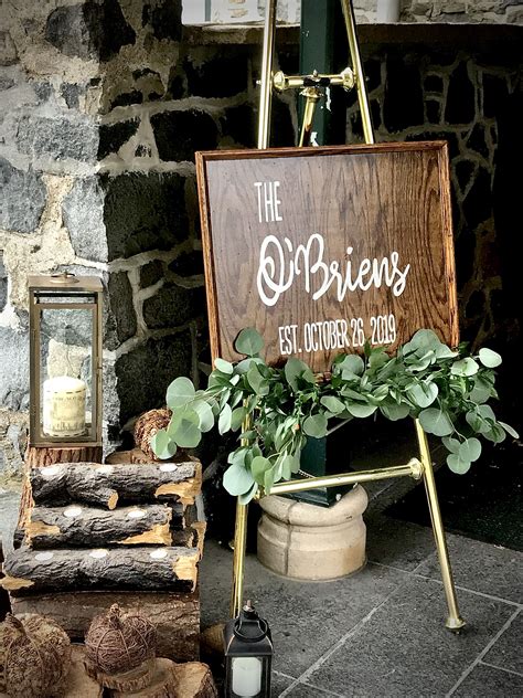 Wedding Welcome Sign With Greenery Floral Decor Event Wedding