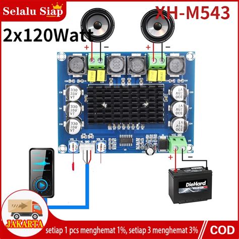 Jual Xh M Hi Power Amplifier X W Stereo Subwoofer Tpa D