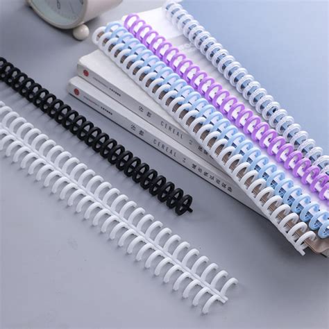 Pcs Holes Loose Leaf Plastic Binding Ring Spring Spiral Rings