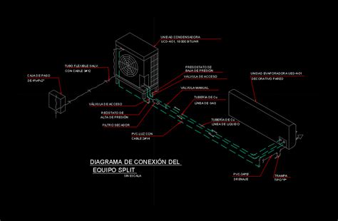 Detalle De Conexion De Minisplit En Autocad Librer A Cad