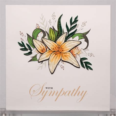 Large Lily With Sympathy Card