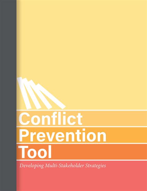 Conflict Prevention Tool — Developing Multi Stakeholder Strategies