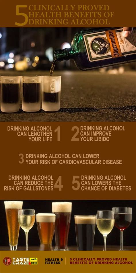 5 Clinically Proved Health Benefits Of Drinking Alcohol Alcoholic Drinks Health And Fitness