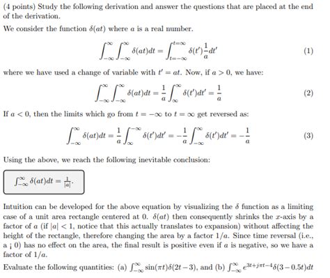 Solved 4 Points Study The Following Derivation And Answer Chegg