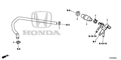 Honda Passport Tube Pcv Breather Emissions Engine Fuel 11856 Rlv A00 Honda Parts Center