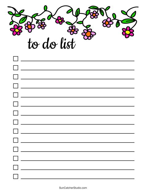 To Do List Free Printable PDF Templates Things To Do DIY Projects