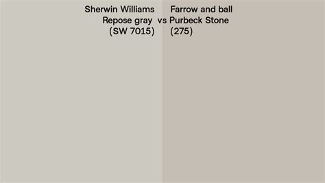 Sherwin Williams Repose Gray SW 7015 Vs Farrow And Ball Purbeck Stone