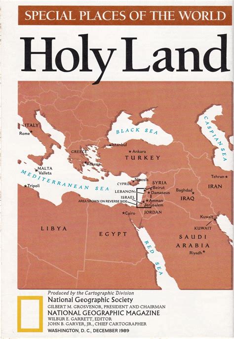Holy Land Map/ National Geographic/ Cartography/ Maps/ - Etsy New Zealand