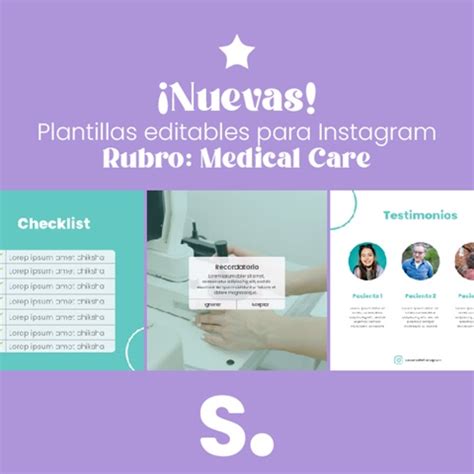 Plantillas De Canva Editables Para Instagram Medical Care Ana